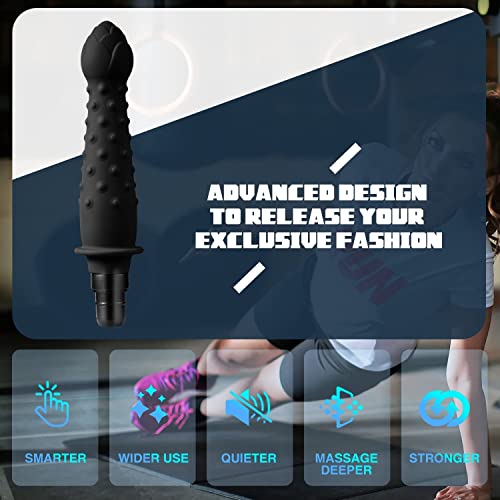 Black Rosy Massage Gun Heads , Deep Tissue Massager Attachments, Portable Muscle Massage Gun Accessories For Back Neck Muscle Relieve,Head For Handheld Electric Body Muscle Massager Attachment #TOP4