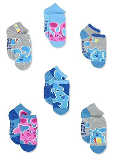 Image of Nickelodeon Boys Blue’s Clues & You – Toddler Character Quarter Gripper Socks 6 Pack