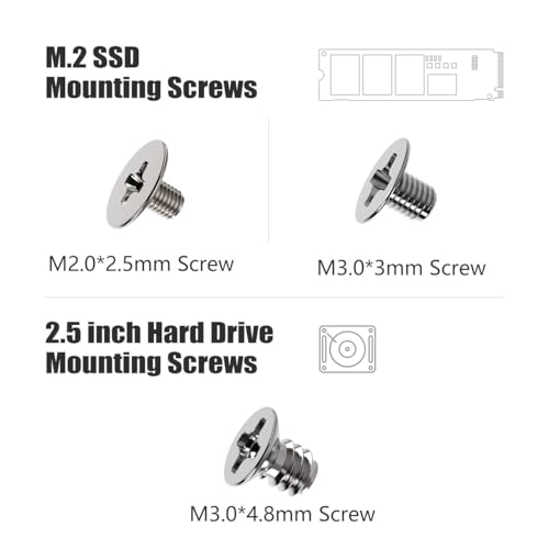 430PCS M.2 SSD Motherboard Standoffs Computer Screws, M.2 SSD Mounting Screws for ASUS Gigabyte MSI Motherboards, Computer Screws for Hard Drive PC Fan Power Supply Graphics PC Case, for DIY & Repair - Thumbnail 4