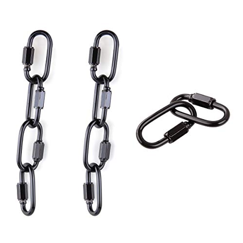 STARVA ST 6 Peças M4 Preto Mosquetão Corrente Conector De Ligações Rápidas 4 Mm De Espessura Oval De