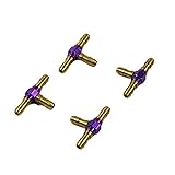 ZHIPAIJI 4 pcs RC Gasoline Airplane Metal Fuel Tank Tee Pipe Hole 3.5x2mm 3 Way Joints Gas Tubing T-Shaped Connector Part for RC Airplane Plane Model Parts