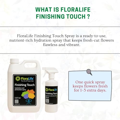 Image of Oasis FloraLife Finishing Touch - Hydrating Multi-Nutrient Formula Spray for Fresh-Cut Flowers - 5.67 Litre