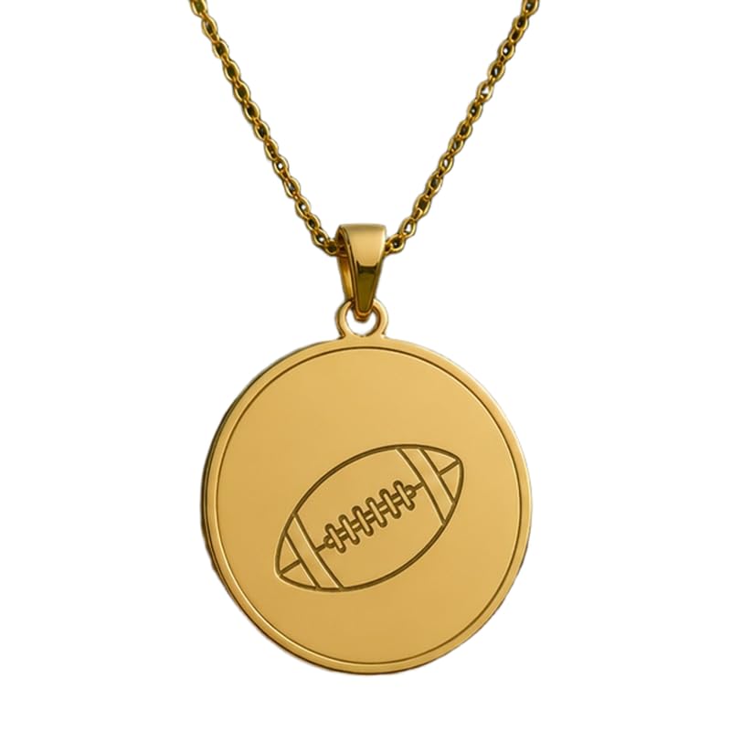 Bijou football américain gravé en argent 925 plaqué or : le cadeau idéal
