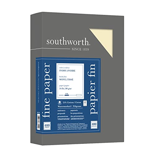 Papier affaires 25% coton Southworth 8.5" x 11" 500 feuilles