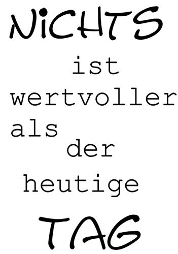 Sticker mural allemand rouge brillant lettrage precis format 48 x 30 cm - 2