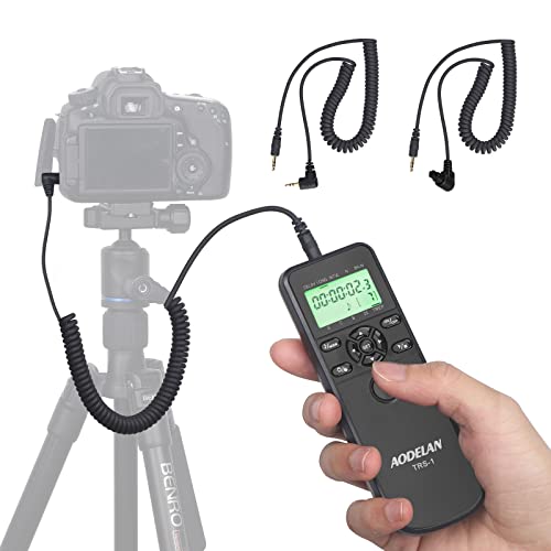 Timer Shutter Release Intervalometer with LCD and HDR for Canon EOS RP 5DS 5D 6D 7D 10D 80D D60 D30; for Olympus OM-D E-M1 Mark II;for Fujifilm GFX 50R,X-T3 ; for Samsung and Sigma