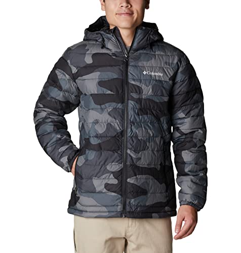 Columbia Powder Lite Jacket Doudoune pour Homme, Imprimé Camouflage Noir Mod, S