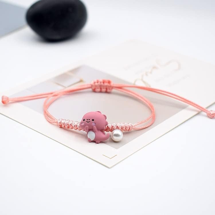 4 Pcs Unique Dinosaurs Bracelets Beaded Colorful Luck String Rope Chain Cord Thread Braided Good Protection Friendship Wish Bracelet Jewelry for Women Men - Image 3