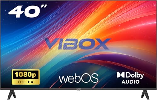 Vibox FHD 40 Pulgadas Smart TV | WebOS | HDR10 | 3X HDMI, 2X USB | Dolby Audio| Compatible con Montaje en Pared | Mando a Distancia gestual con Controles de Streaming