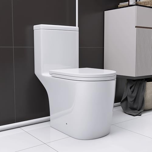 WinZo inodoro macerador 450W para sótano, asiento cómodo alargado de 17 pulgadas, sistema macerador potente con 3 entradas de agua y ventilación AC miniatura 3