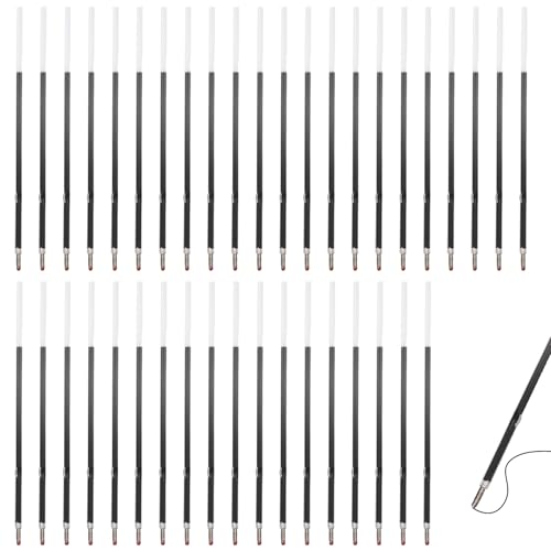 Huybaa 40 pcs Recambios para Bolígrafos,recambios de bolígrafo en azul, recambio de bolígrafo de gel retráctil, punta de bala, waterman, longitud 10,7 cm, ancho de línea 0,7 mm