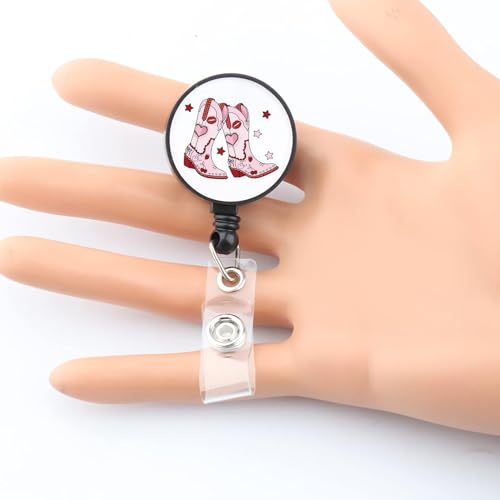 Enrouleur de badge rétractable robuste BEKECH avec clip amovible bottes