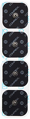 Compex coque de protection noir et electrodes EasySnap Performance 5x5cm pour electrostimulateur - 5