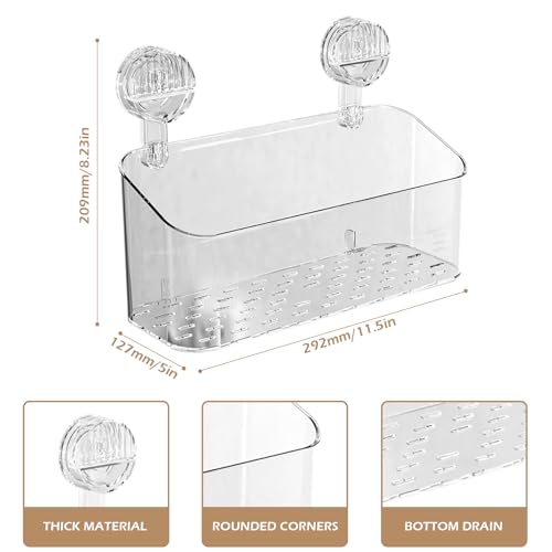 Étagères à forte ventouse supportant 10 kg, panier de douche sans perforation - 3