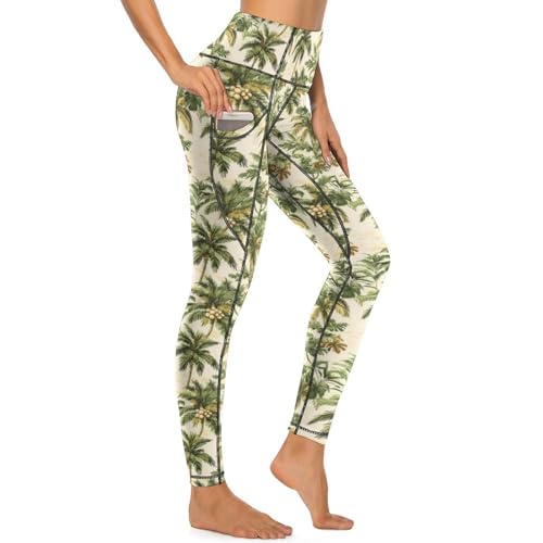 Legging tropical imprimé pour femme idéal pour le yoga et pilates