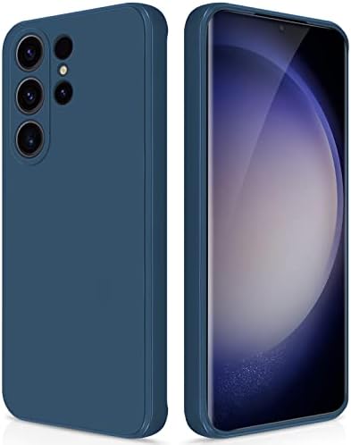 GiiYoon Case Compatible with Samsung Galaxy A13 4G, Silky-Soft Touch Full-Body Protective Phone Silicone Case, Shockproof Cover with Microfiber Lining, Blue
