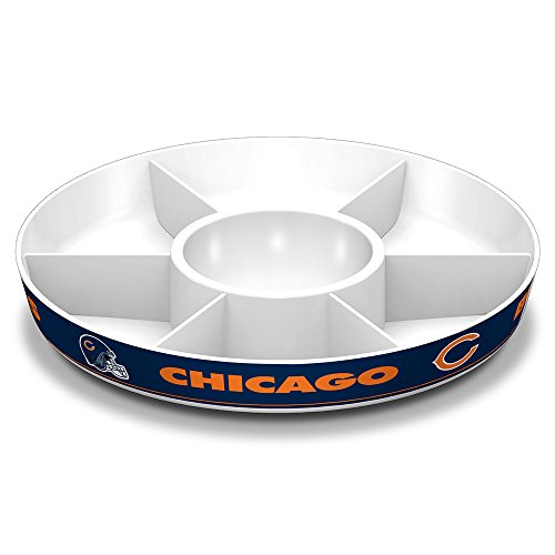 Fremont Die NFL Chicago Bears Party Platter, 14.5" Diameter, 14.5" Diameter, White/Team Colors