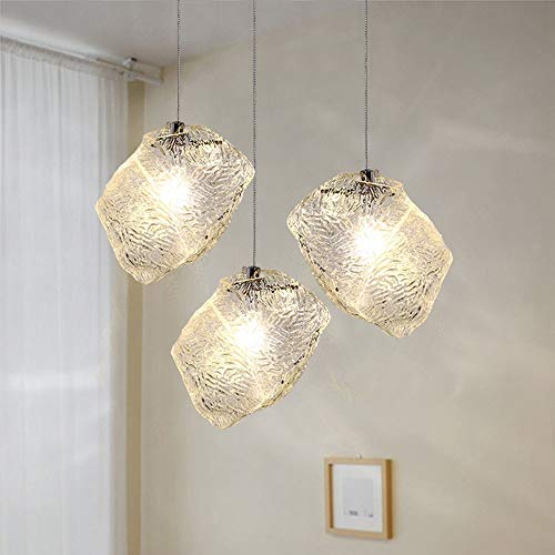 Lámpara colgante de techo nórdica moderna de cristal transparente pequeña 4