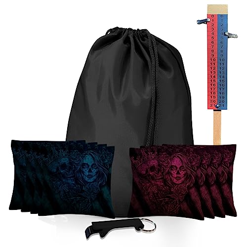 CornholeGamesUSA Cornhole Bags Sets of 8 Regulation Professional, Tournament Slick n Stick Corn Hole Beans Bags for Cornhole Games