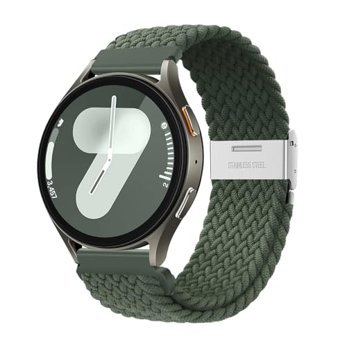 Image of XMUXI 20mm Braided Watch Straps Compatible with Samsung Galaxy Watch 6 Classic Strap 43mm 47mm /Galaxy Watch 7 6 5 4 Nylon Solo Loop Replacement Watch Band for Amazfit GTS 4 (No Watch)
