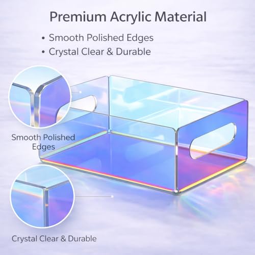 Plateau en acrylique irisé pour sublimer les documents de votre table basse