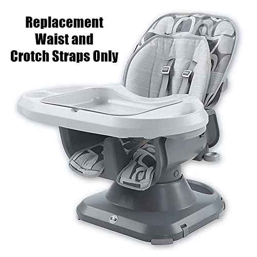 Replacement Parts For Fisher-Price High Chair ~ Fisher-Price Deluxe Spacesaver High Chair - Fpc43 And Fpc44 ~ Replacement Waist And Crotch Straps ~ Gray #TOP1