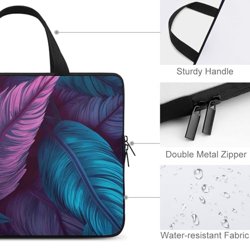 Bolso bandolera para laptop 13 pulgadas con diseño morado y azul miniatura 4