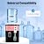 JDCEREN Top Loading Water Dispenser, Countertop Water Dispenser with 3 Temperature Settings, Electric Hot and Cold Water Cooler for Home, Office, Living Room (Pink)
