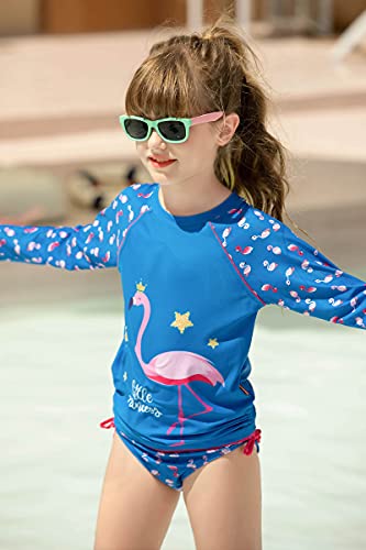 Image of weVSwe Girls Rash Guard Set 2-Piece UPF 50+ Sun Protection Swimsuit 2T-14 Years