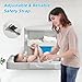 Fold-Down Baby Changing Diaper Station - Horizontal Wall Mounted, Sturdy & Durable with Safety Straps for Commercial Bathrooms, Granite