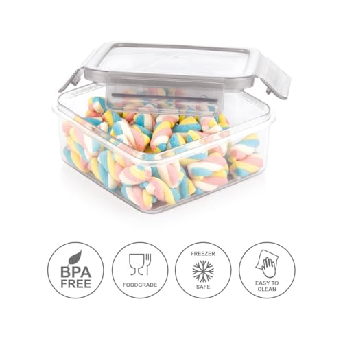 Image of INKULTURE Air Tight Food Storage Container Set of 03 (500ml + 1000ml + 2000ml) | BPA-Free Leakproof Plastic Kitchen Containers with Lid | Fridge & Pantry Organizer Box for Fruits, Vegetables Etc.