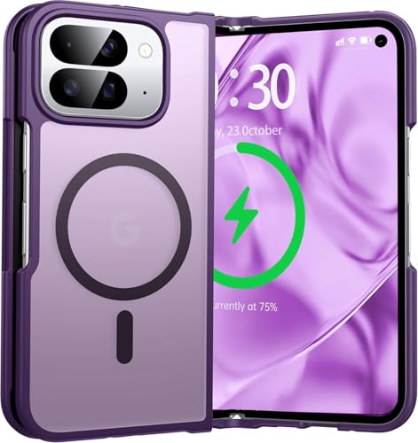 For Google Pixel 10 Pro Fold �p �P�[�X MagSafe�Ή� ������ ���^ TPU&PC�f�� �ϏՌ��o���p�[ �O�[�O���s�N�Z��10 Pro Fold �J�o�[ �}�b�g �}�O�l�b�g���� ���C�����X�[�d�Ή� ���ϖh�~ �����₷�� ����
