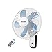 wall mounted fan Ventilador De Pared - Ventilador De Turbina EóLica con 3 Velocidades De Ahorro De EnergíA - con Control Remoto Y SincronizacióN con RotacióN para Flujo De Aire Direccional