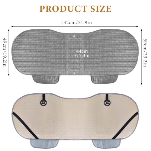 DEARBAG Universal Rücksitzkissenbezüge Auto, 132x49cm Sitzauflagen, Anti Rutsch Sitzkissen, Weich und Atmungsaktiv Sitzschoner für Rücksitz, Auto Sitzauflage für Autositz, Bürostuhl (Grau, Lang)