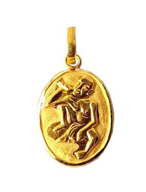 Colgante para hombre de oro amarillo 22K y 18K el regalo de joyería fina perfecto