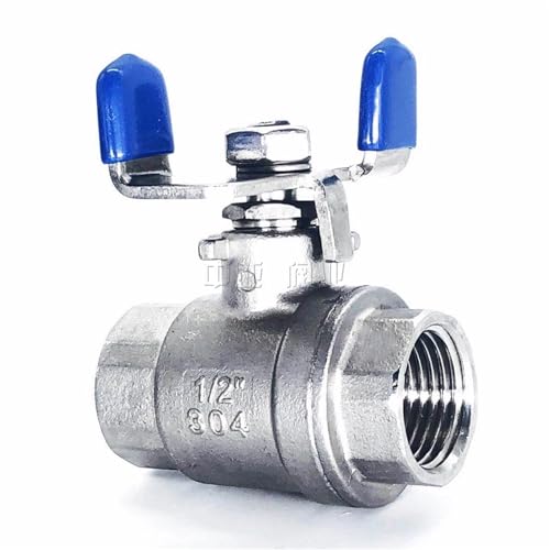 Válvula de bola de acero inoxidable 316 resistente al agua con mango de rosca 1/2 BSPT 2