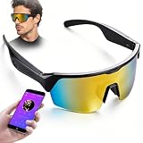 RNPKZ Smart Occhiali da ciclismo polarizzati da uomo, doppio Bluetooth 5.3, occhiali veloci da donna, protezione UV400, occhiali sportivi per uomo e donna, ciclismo, MTB, risposta con un clic