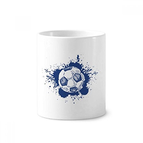 Mug football bleu soccer en céramique pour décorer le bureau des jeunes fans