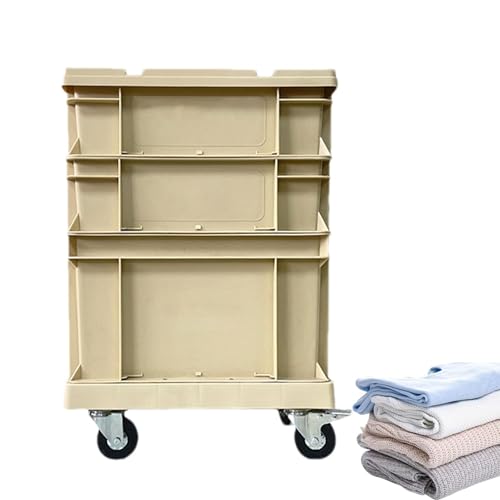 Portable Wheeled Tool Box - Heavy Duty Rolling Tool Chest Mobile Storage Organizer | Stackable Tool Box with Wheels, Large Capacity Tool Operator, Lock Design