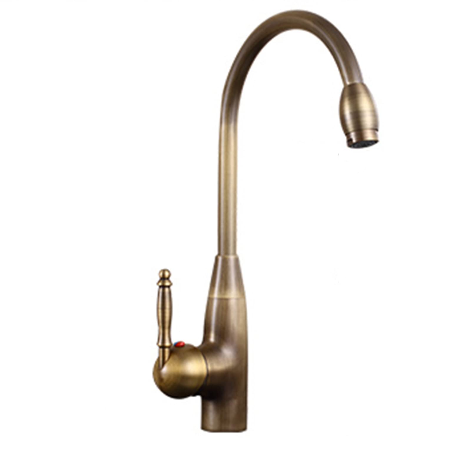 Traditional Kitchen Tap,Retro Vintage Kitchen Taps,Mixer Tap Kitchen Sink Antique,Antique Kitchen Mixer Taps 1 Hole with Hose,Antique Brass Basin Mixer Tap,Antique A (Color : Antique D)