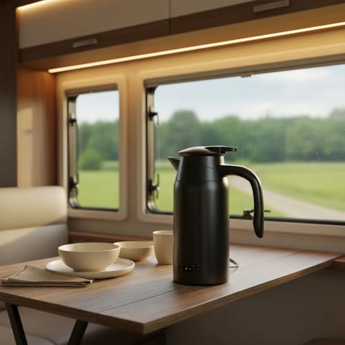 Jiawu Tetera Eléctrica Portátil 800ml Acero Inoxidable miniatura 5