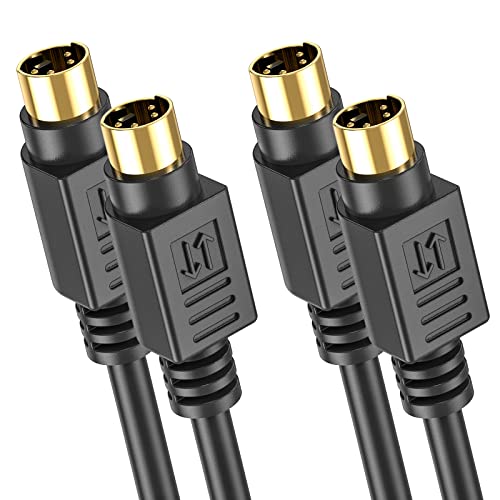 S-Video Cable, Ancable 2-Pack 12-Feet Mini Din 4-Pin S Video Cable Male To Male Gold Plated Connector For Dvd Player Camcorders Laptops Transfer Video To Tv Or Monitor #TOP27