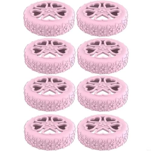 Luggage Wheels Protector Rings Silicone Wheels Cover For Most Luggage Reduce Noise(Pink,4set)