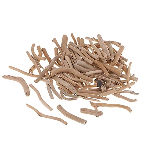 Baosity 125g Mixed Small Driftwood Pieces Sticks for Kunst und Skulpturen Frames Display Wreath Wood Rustic Decorations DIY, 50-80mm