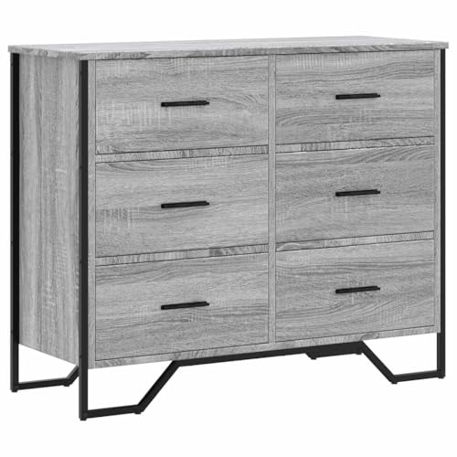 VidaXL Cajonera de Madera de ingeniería Gris Sonoma 91x35 5x74 5 cm cajonera Armario de almacenaje