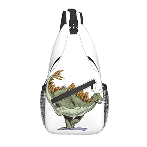 Sac à bandoulière dinosaure mignon avec tapis de yoga pour femme et homme