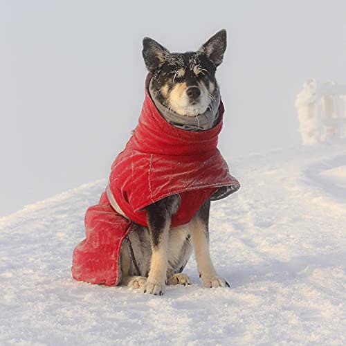 Hurtta Extreme Warmer Hundemantel, Winterjacke für Hunde Weinrot 30 cm