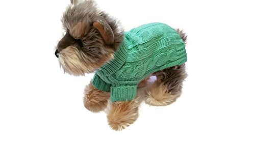Le Petit Chien Small Dog Puppy Sweater (Small, Heather Green)