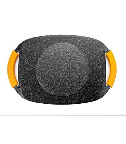 IBILI Basic Stone Waved Griddle, 47 x 29 cm, Cast Aluminium, Stone-Style Non-Stick Coating, Suitable for Induction Hobs - Image 3