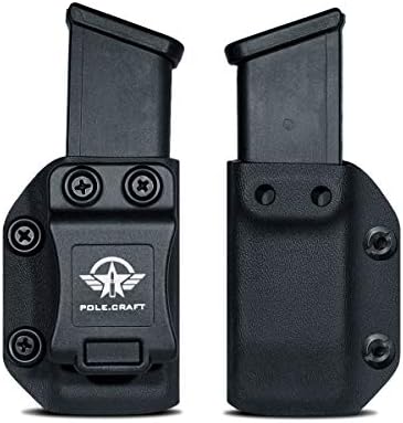 IWB/OWB Magazine Holster Kydex – Mag Carrier – For: 9mm .40 Double Stack Magazine / 9mm .40 Single Stack Magazine – P365 1911 Glock 19 19X 17 26 27 28 43 22 23 25 26 27 31 32 33 34 35 37 38 Glock 43X .. Mag